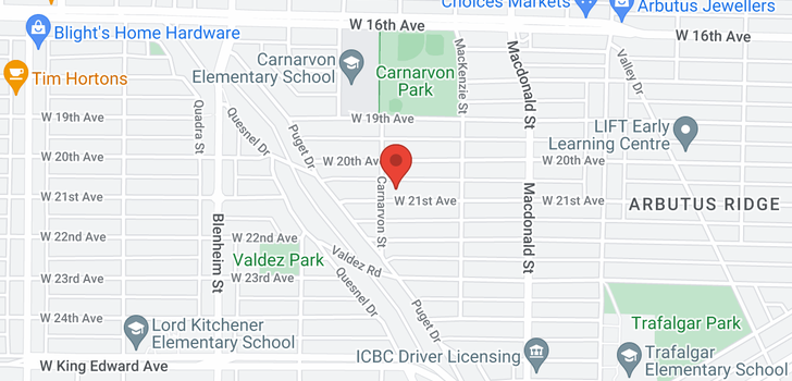 map of 2983 W 21ST AVENUE